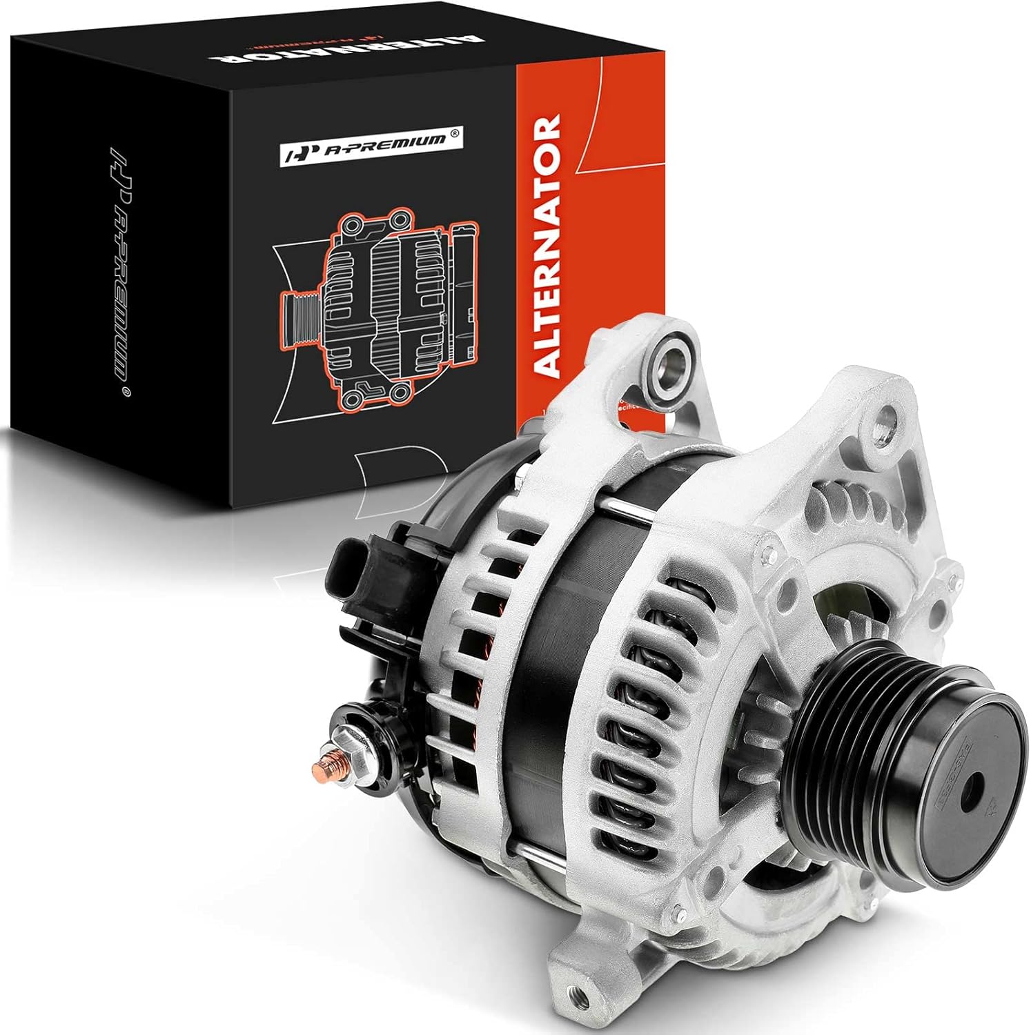 A-Premium Alternator Compatible with Chrysler Pacifica 2004-2006 V6 3.5L, 12V 145Amp Clockwise 6-Groove Pulley, Replace# 421000-0140, 421000-0141, 4868760AD
