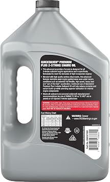 Quicksilver Premium Plus Synthetic Blend 2-Stroke Engine Oil, 1 Gallon