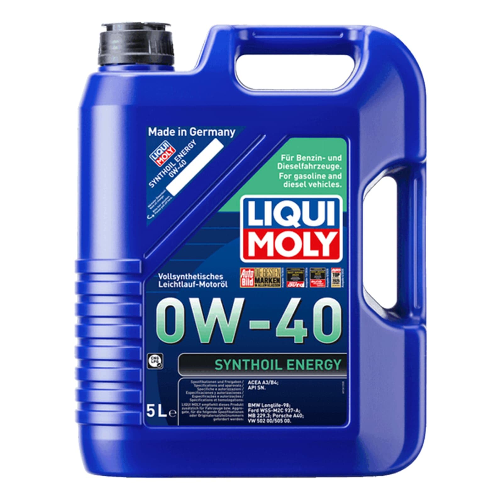 Liqui Moly Olio Motore Synthoil 0W-40 Olio Sintetico Olio 5 L-image