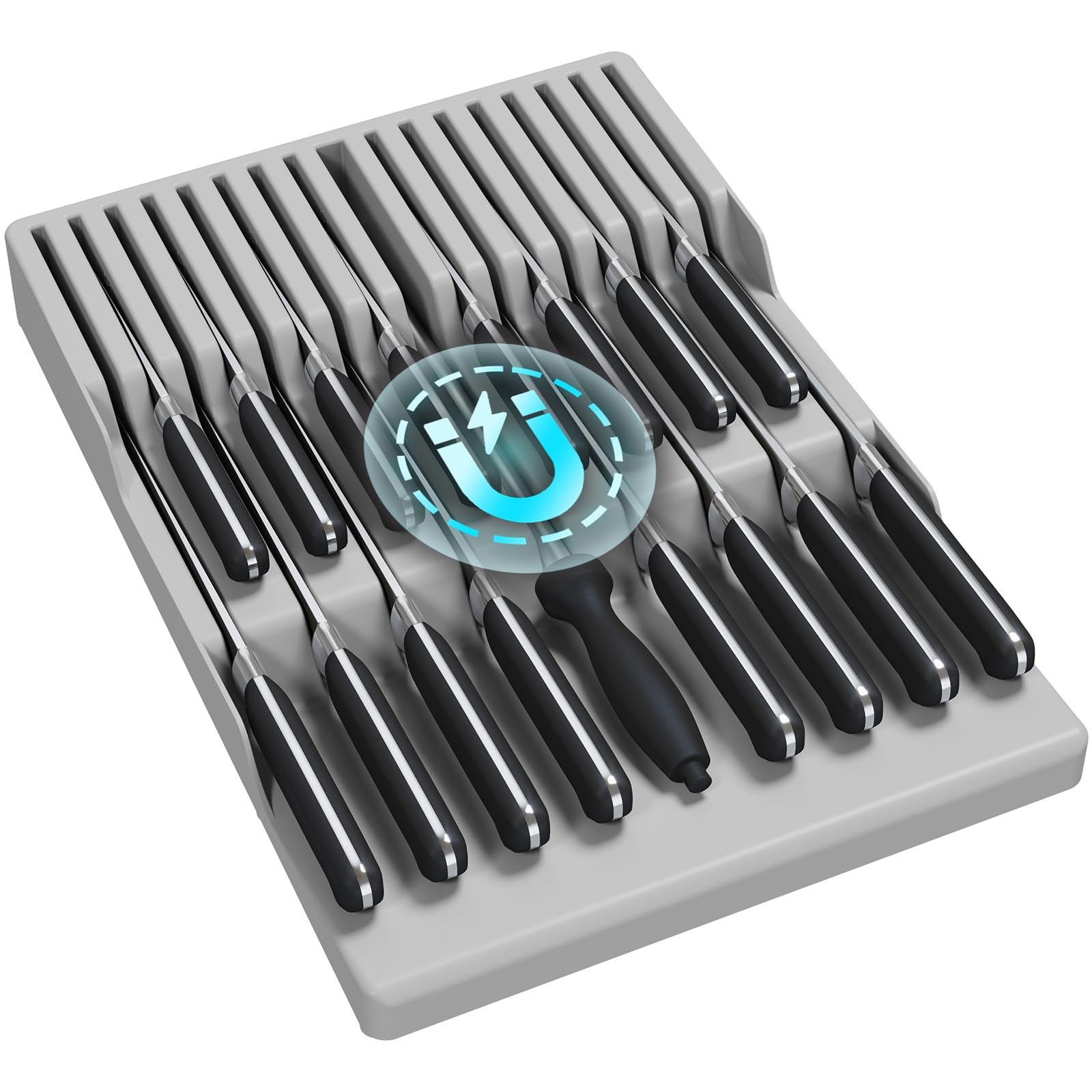 Lifewit Magnetic Drawer Knife Organizers Insert