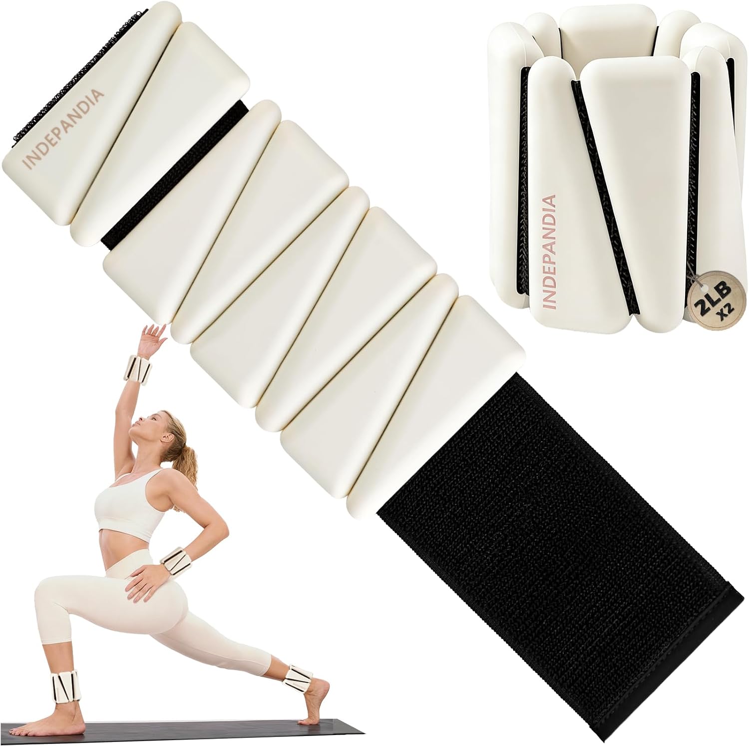 Wrist Ankle Weights for Women & Men, 2lbs/4lbs Adjustable Weighted Bangles to Boost Calorie Burn & Strength, Arm & Leg Weights for Pilates, Yoga, Walking, Barre, Gym & Home Workout