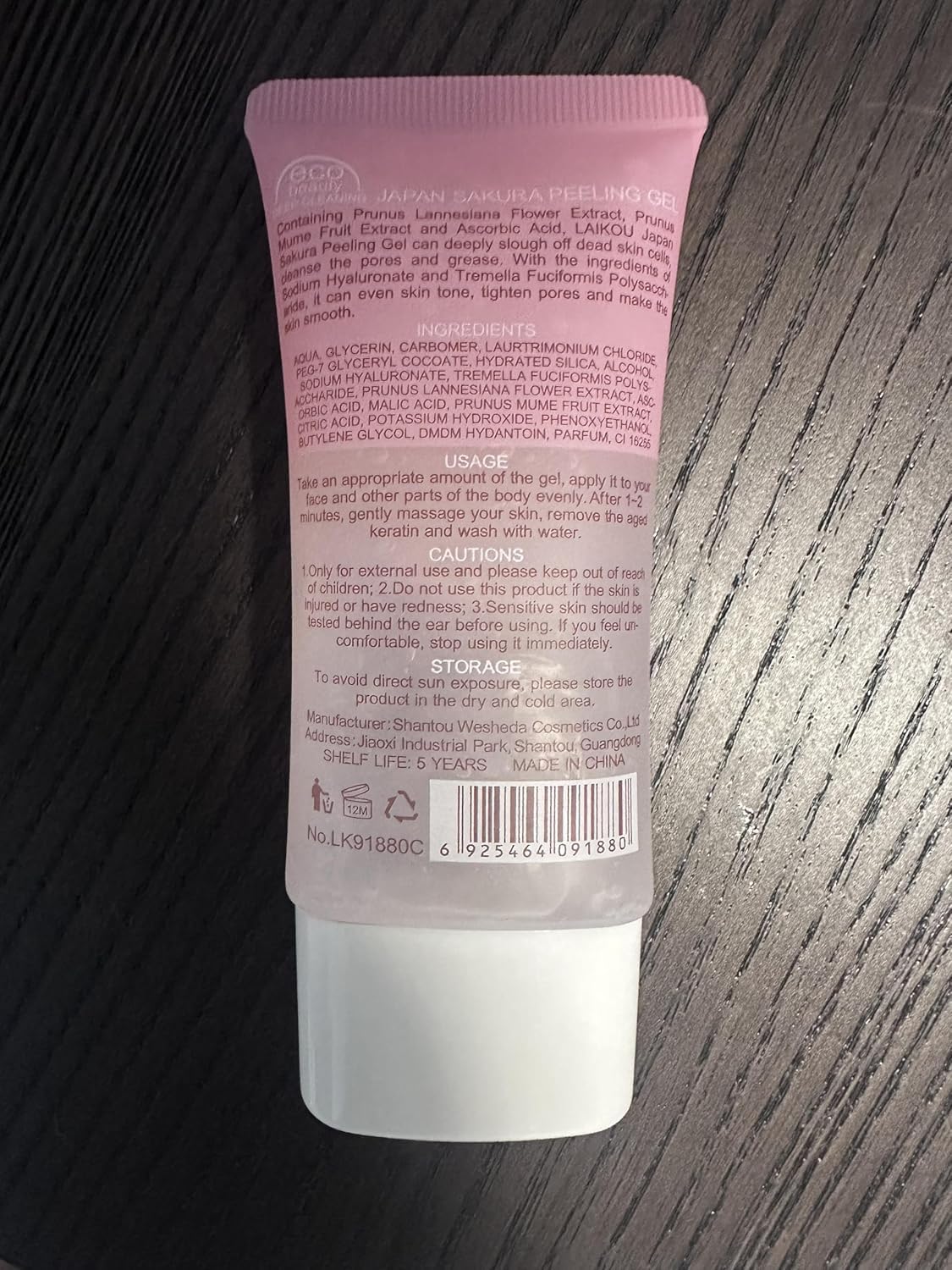 1 PC Deep Cleansing Peeling Gel for Face and Body, Soften Skin, Exfoliating Gel, 60g