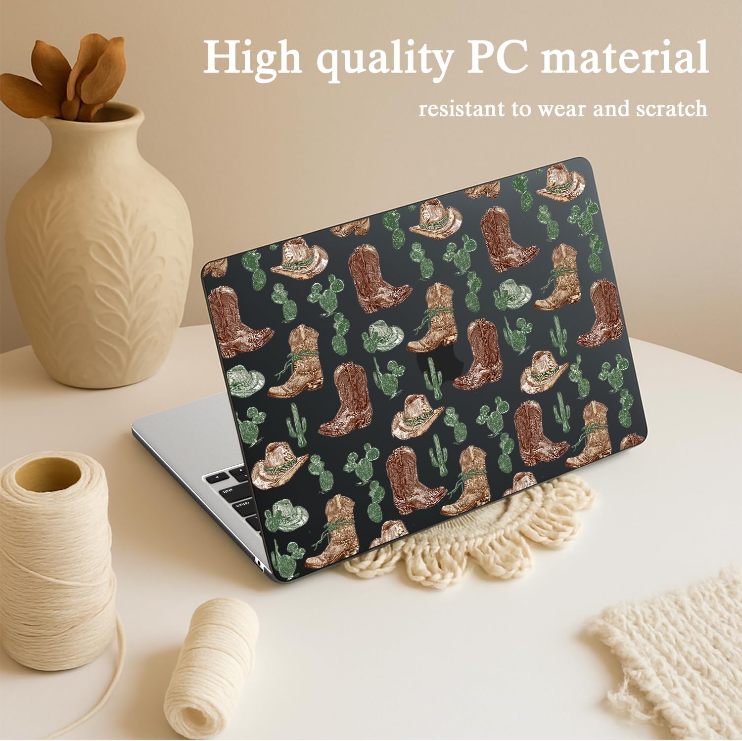13 Inch Cool Cowboy Design Case for MacBook Air Fashion Western Plastic Hard Shell Touch ID A1932 A2179 M1 A2337 Aesthetic Slim Protect Cover for MacBook 13.3”2022 2021 2020 2019 2018