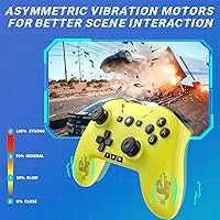 Vista 6 de Bluetooth Controller for SwitchMacPCSteamMobile PhoneiOSAndroidTViPadTableApple Arcade MFi Games, Switch Pro Controller Wireless with Adjustable