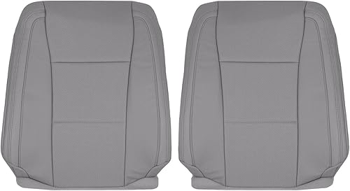 U.S.AutoSeatCover 2016 para Ford F150 Lariat Driver & Passenger Top Perf Fundas de asiento de cuero gris