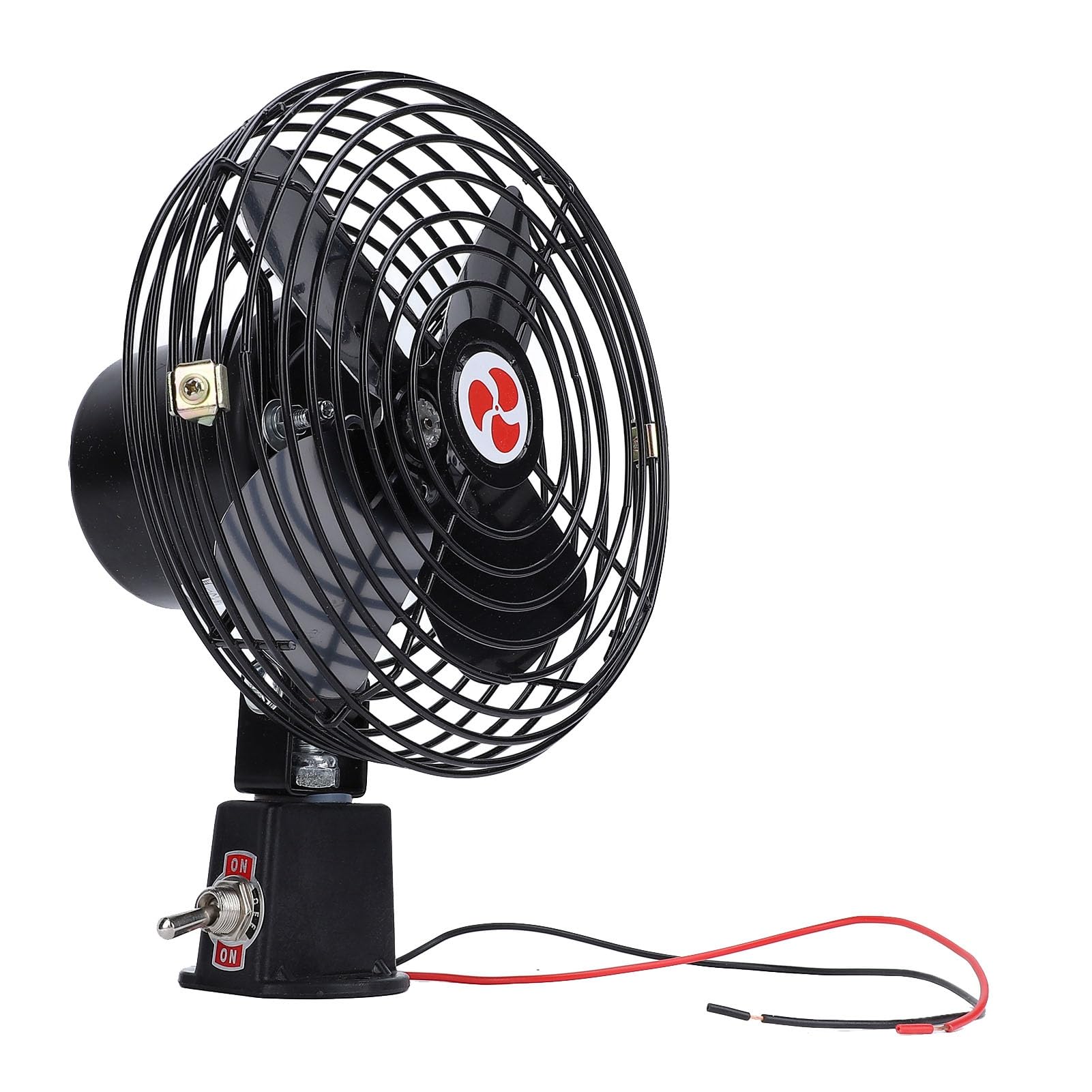 Wakects Ventilador de Refrigeración para RV, Viento Fuerte, Ventilador de Coche de 12 V, Silencioso, Larga Vida útil con Interruptor de 2 Velocidades para SUV para Autobús (8 pulgadas)