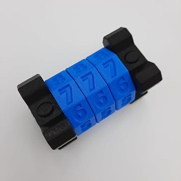 Life Counter 3 Rings Black Ends Card Games - RPG - Gloomhaven - Board Gaming Blue