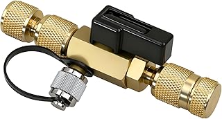 HAVC Valve Core Removal Tool, 1/4"& 5/16" Dual Valve Mega Flow Vacuum-Rated Valve Core Removal Tool, Dual Head Core Removal Tool for R410A, R22, R32, R404A, and R407C, Vacuum Rated to 20 Microns