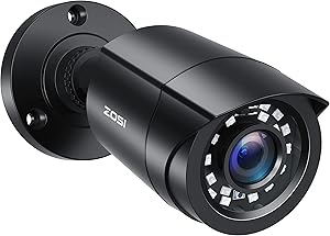 ZOSI 2.0MP FHD 1080p Security Camera Outdoor/Indoor (Hybrid 4-in-1 HD-CVI/TVI/AHD/960H Analog CVBS),24PCS LEDs,80ft Night Vision,Weatherproof Surveillance CCTV Bullet Camera asin的图片