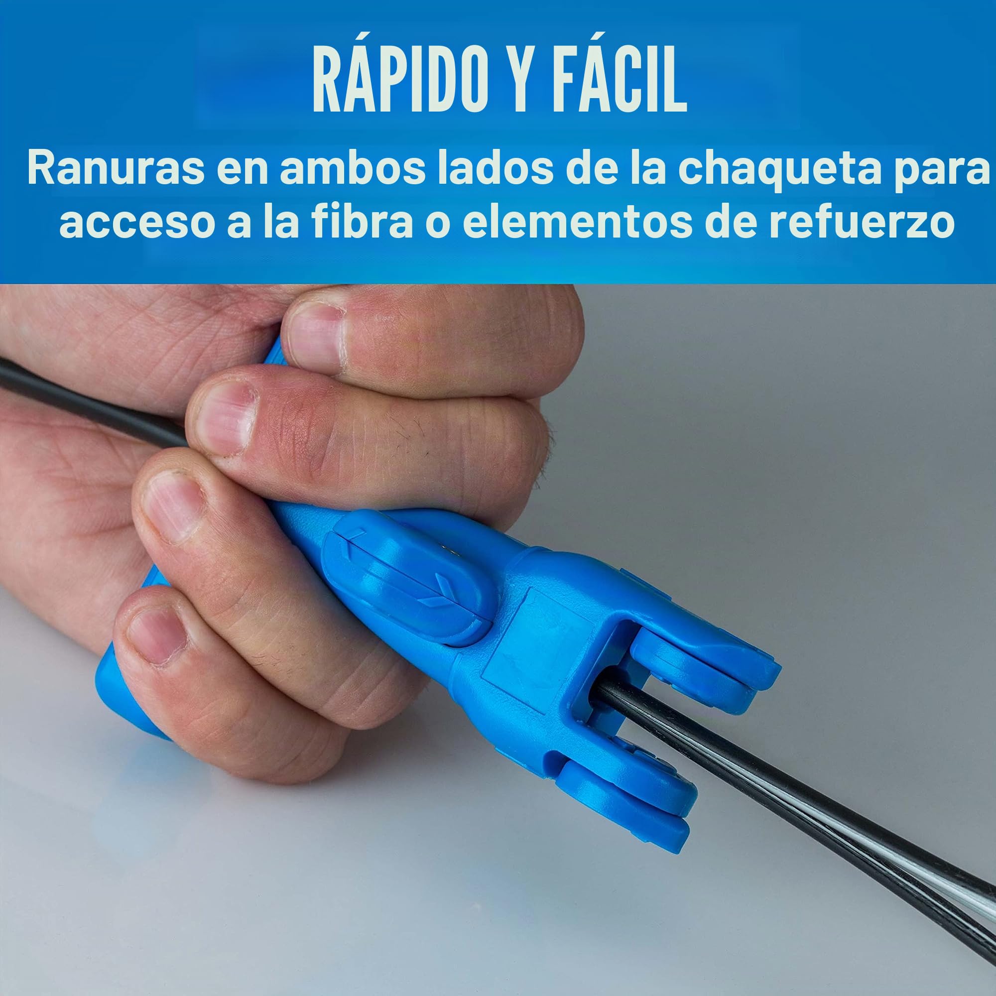 Jonard Tools Cortadora de cable de descenso de fibra óptica FOD-2000 para plano de 0,24 pulgadas