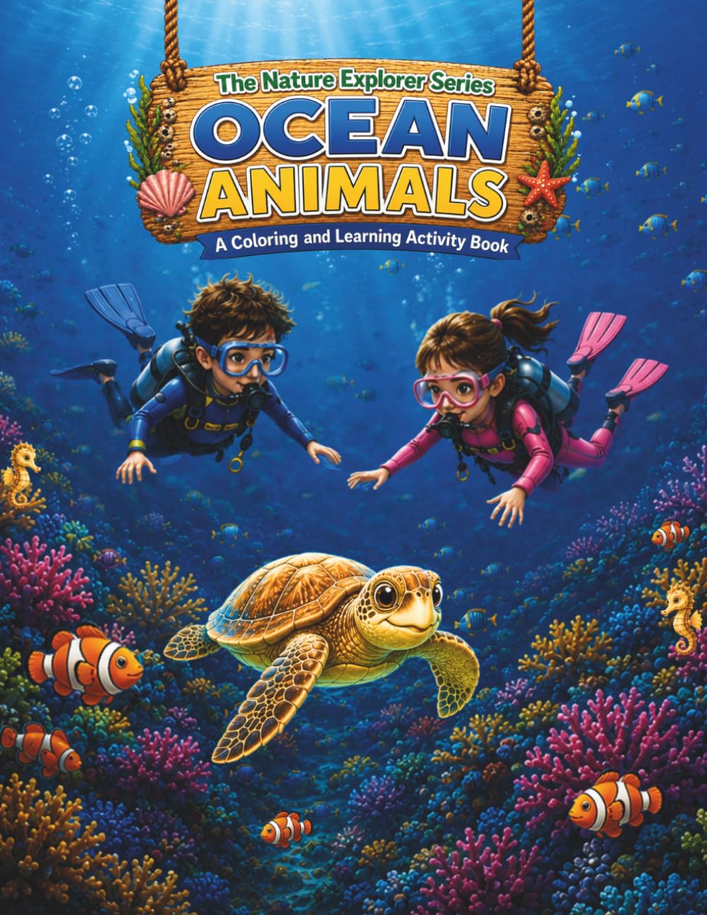 Ocean Animals: A Coloring and Learning Activity Book (The Nature Explorer Series)
