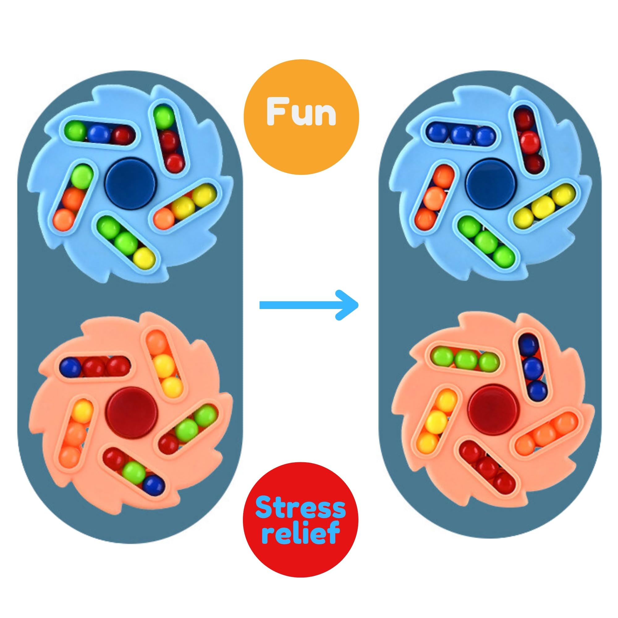 64 Pezzi Fidget Toys Set, Giochi Sensoriali Anti Ansia e Stress Per Adulti e Bambini, Push Bubble Twist Cubo, Antistress Ufficio, Regalini Fine Festa Compleanno Per Bambini Adulti Autismo