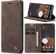 Phernykas Coque Protection pour Google Pixel 10 / Google Pixel 10 Pro Case Portefeuille Cover, Housse Flip en Cuir PU Pochette Wallet, [Magnétique] [Kickstand] Étui Porte Carte, Café