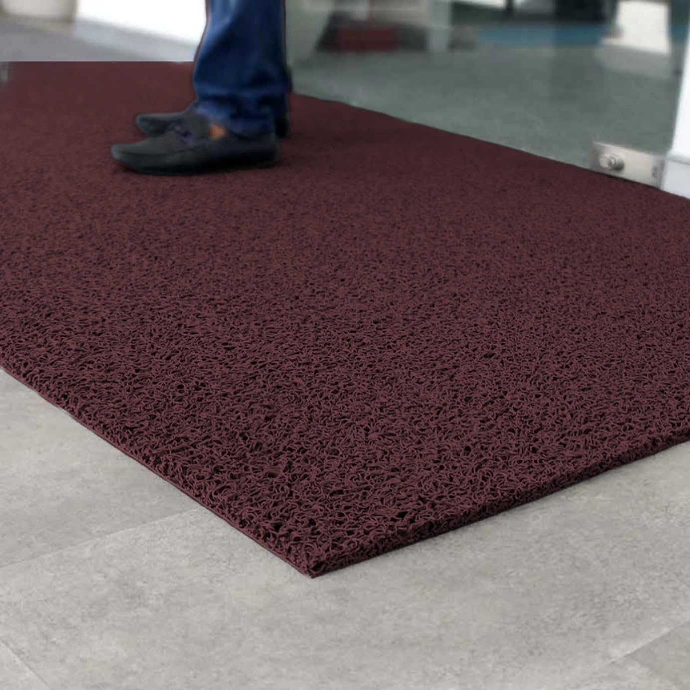 DURO SOFT MATS Eco Non Slip PVC Door Mats for Home Entrance, Mat for Living Room, Kitchen Floor, Sink, Outdoor, Indoor, Bathroom, 12 mm Thick Waterproof Doormat/Runner/Rug, 2x5ft, Rectangle, Maroon (B0DC6J68BZ) Amazon Price History, Amazon Price Tracker