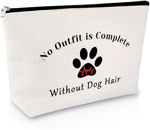 Sfodiary Bolsa de maquillaje para amantes de los perros, regalo con temática de perro, regalo para mamá, regalo para dueños de perros, regalo para