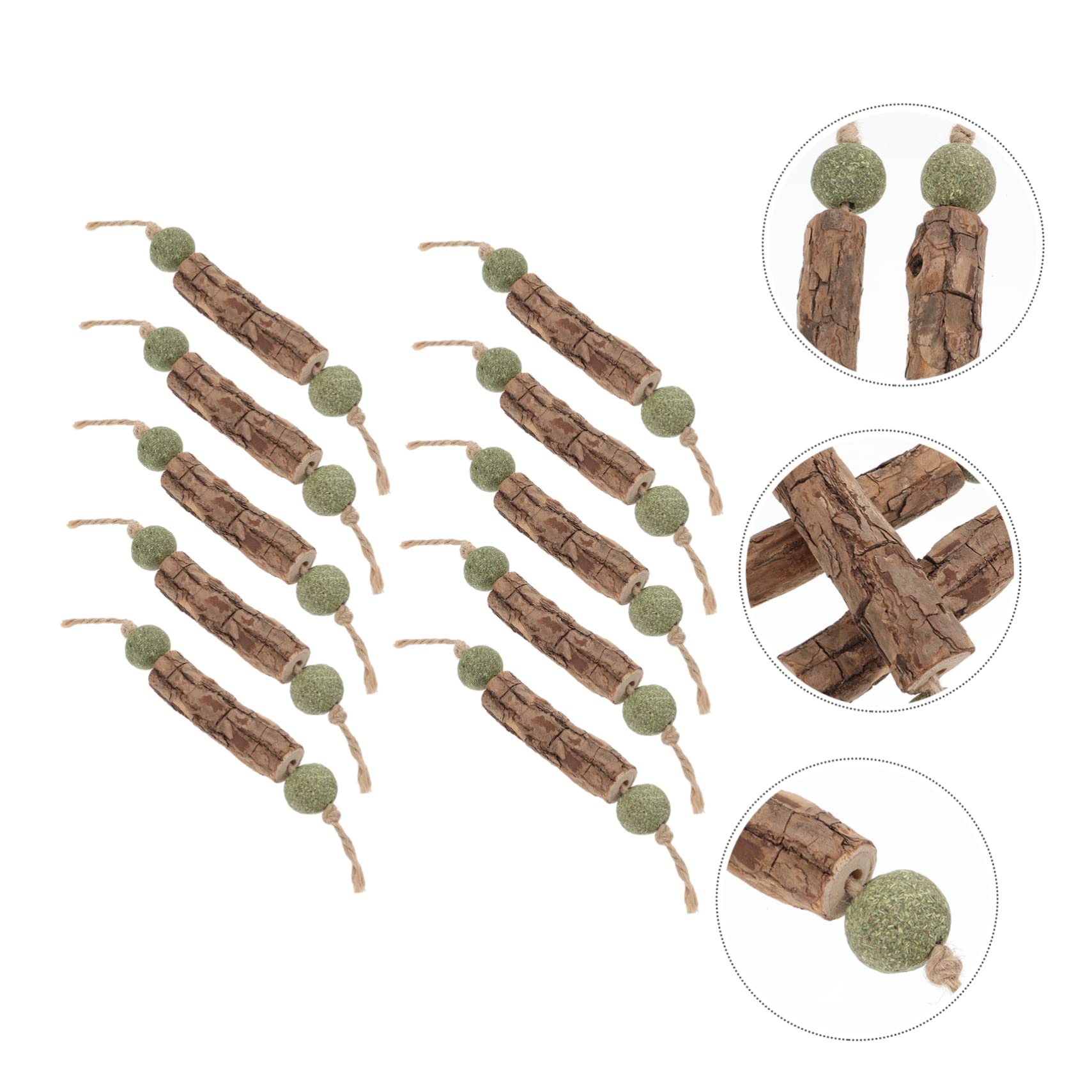 Jouets pour Chats, Lot de 10 bâtonnets à mâcher for Le Nettoyage des molaires Chats, Balle Interactive for la Dentition
