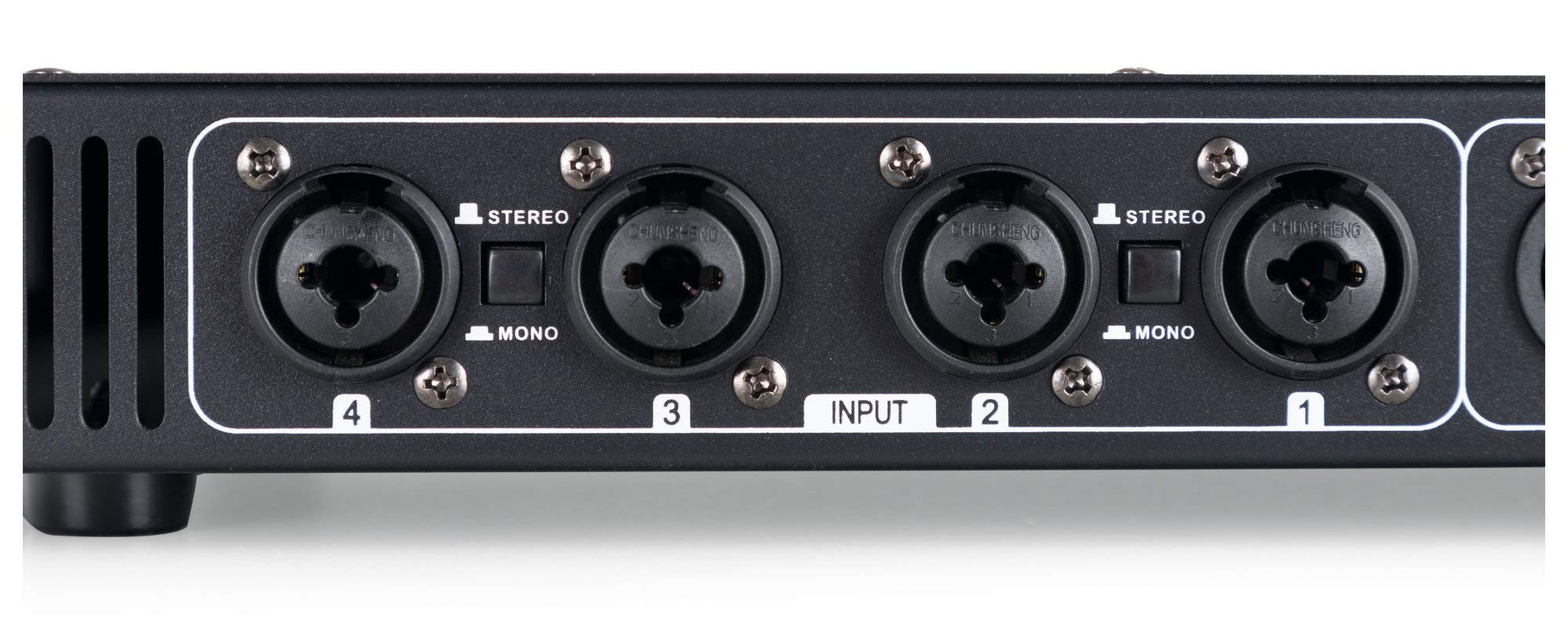 Pronomic P-154E MKII Finale - Finale 4 Canali - Potenza RMS/4 Ohm: 4x 150 Watt - Particolarmente adatto per uso monitor o studio/HiFi - 1HE - Nero