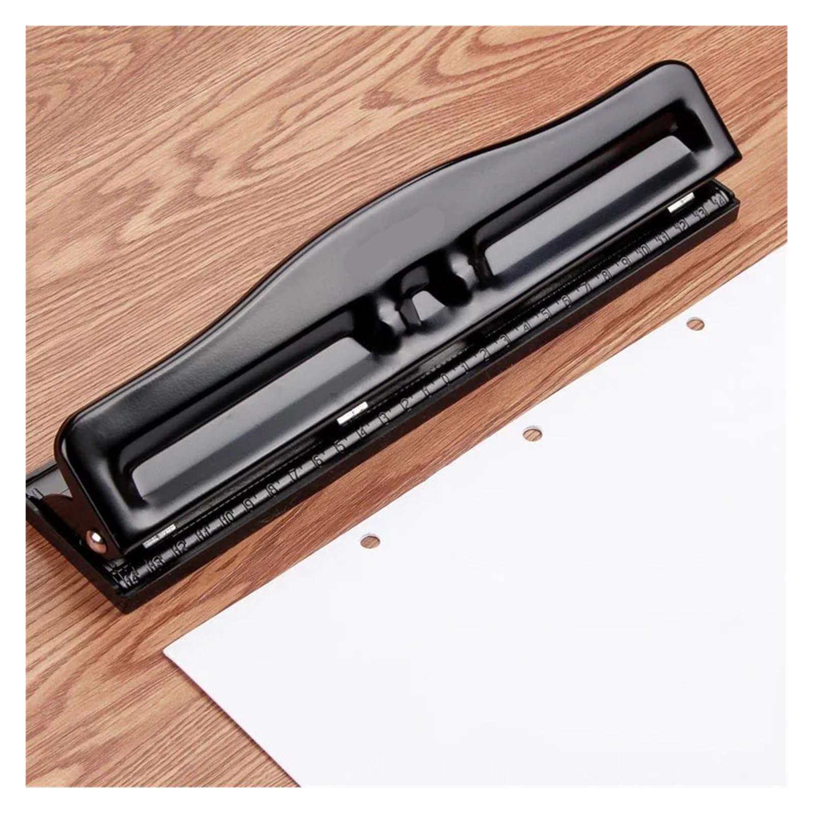 Perforatrice a 6 fori Punzonatrice da tavolo regolabile a 3/4/6 fori | Scatola portaoggetti for diario in carta A7/A6 Perforatrice manuale for ufficio in carta