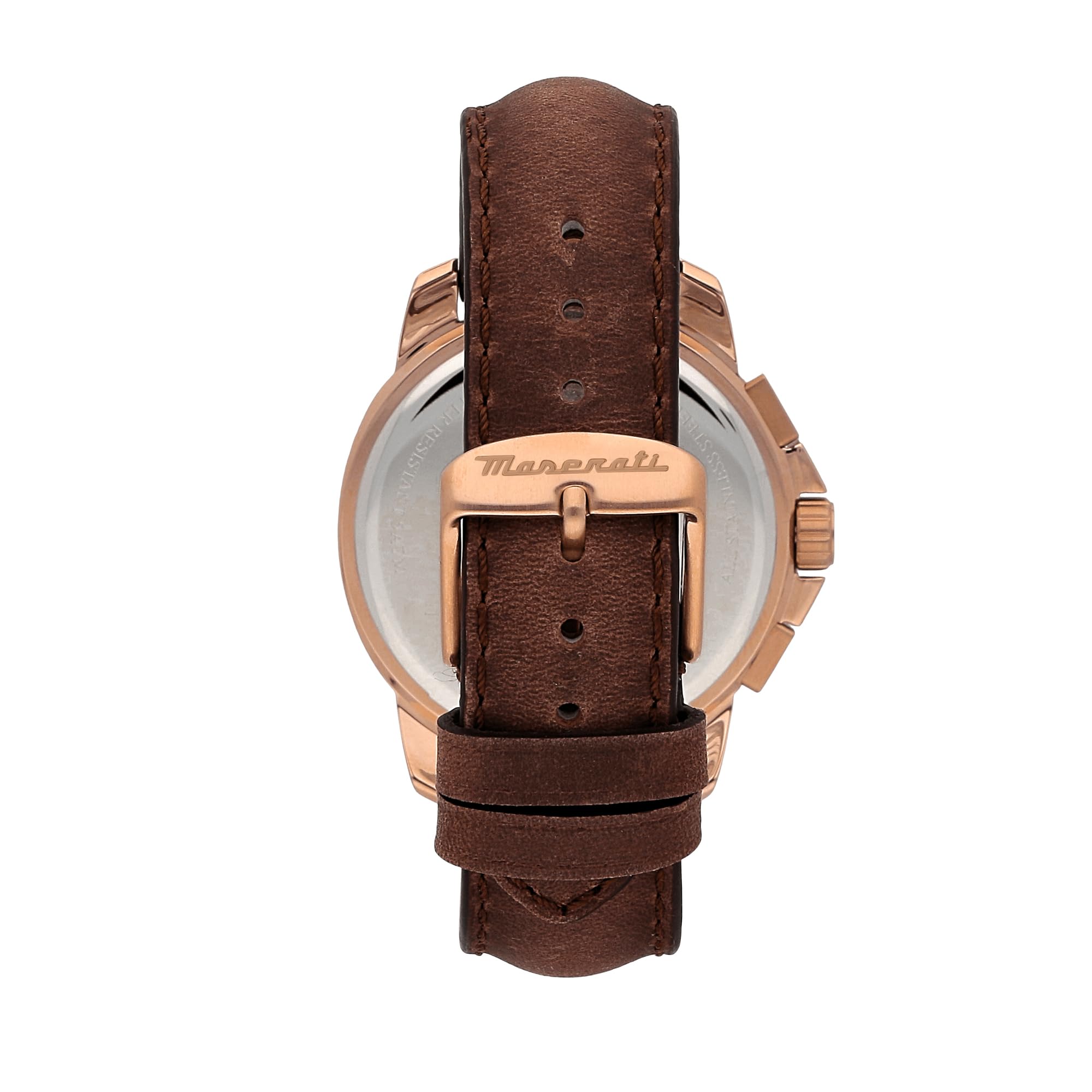 Maserati Zegarek męski, chronograf, analogowy, koperta 44 mm, limitowana edycja kolekcja SUKCES - R8871621040, Brązowy, 44, pasek