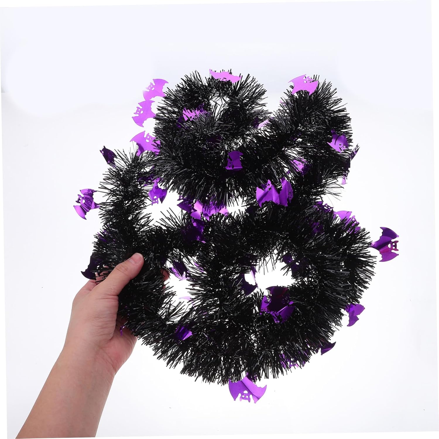5pcs Black Pet Halloween Tinsel Garland for Ceiling Decor and Events | Reusable Hanging Accent, Spooky Vibrant Look, Versatile Seasonal Display
