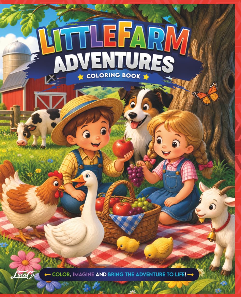 Little Farm Adventures: A Fun Coloring Book for Kids Featuring Friendly Farm Animals, Tractors, Barns, Gardens, and Country Adventures
