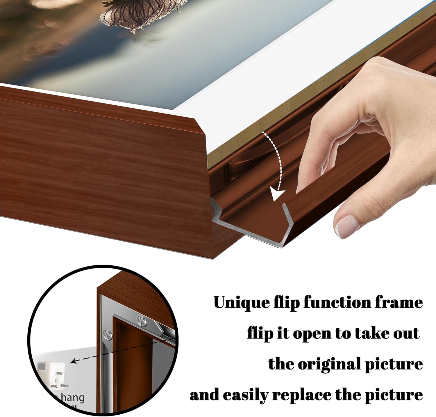 12x16 Brown Metal Picture Frames with Mat - Display 8.5x11 Photo - Acrylic Sheet Covering Wall Versatile Colorful Metal Frames - 12x16 Poster