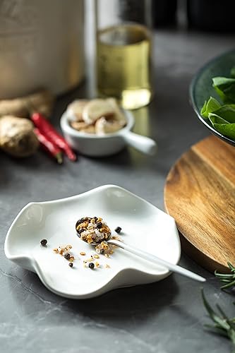 Miniatura 76 de Soporte para cuchara para estufa, soporte de cuchara a cuadros de 5.3 pulgadas, soporte para utensilios, soportes de cuchara de cerámica para barra