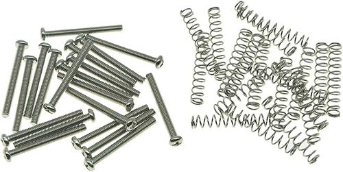 Vista 13 de KAISH Paquete de 20 tornillos de altura Humbucker de rosca americana para pastillas de pastilla Humbucker con muelles para pastillas de rosca de EE.