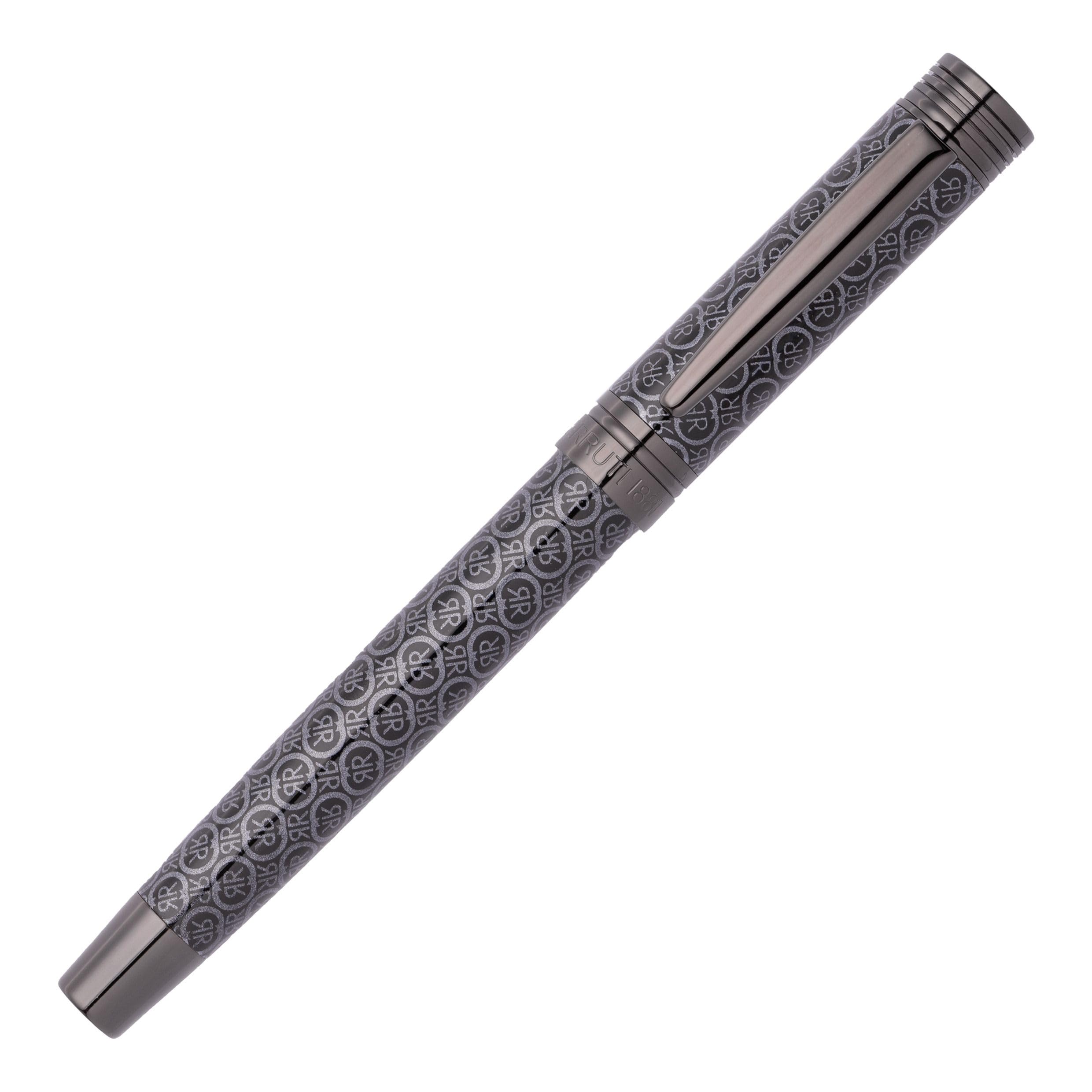 Cerruti 1881 Logomania Stylo roller Encre noire Coffret cadeau Gris
