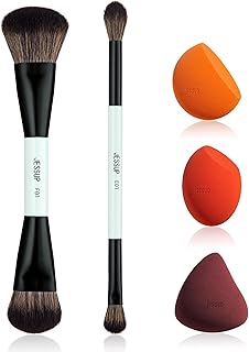 Jessup Juego de brochas de maquillaje de dobl...