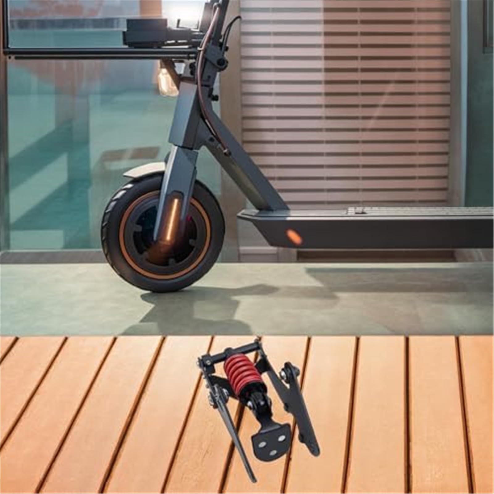 Amortyzator hydrauliczny Amortyzator tylny, do skutera elektrycznego, Xiaomi, wymiany zawieszenia stalowego M365 1S Pro1 Pro2 czarny