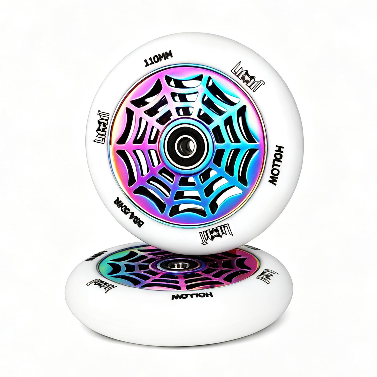 Limit Pro Scooter Wheel 110 x 24mm 2 Pcs 88A High Rebound PU and Metal Core ABEC-9 Bearings Installed for Most Professional Stunt Trick Scooter Wheels