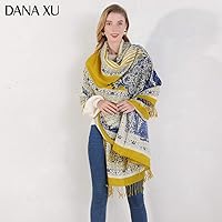 Vista 130 de DANA XU Manta de pashmina extragrande 100% de lana merina, bufanda de viaje, bufanda de cachemira para mujer, otoño e invierno, chal de gran
