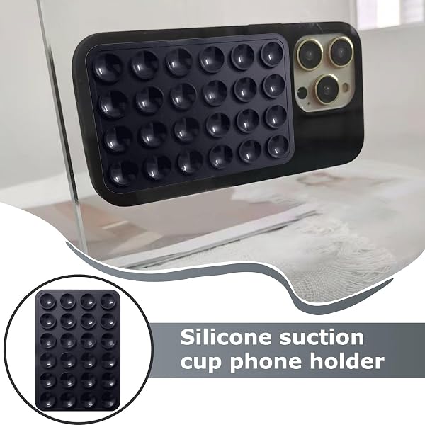 Silicone Phone Mount - Adhesive Grip Holder, Suction Cup Stand | Versatile Phone Accessory, Handsfree Viewing, Handy to Install Video Recording, Selfie Grip, Portable Mobile Stand for All Devices - 2