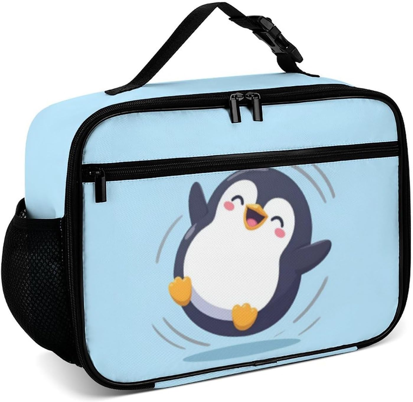 Cute Penguin Reusable Lunch Box Insulated Lunch Bag Cooler Bag Lunchbox Meal Food Container Tote Bag for Women Kids Girls Boy School Camping Hiking Picnic Beach Travel