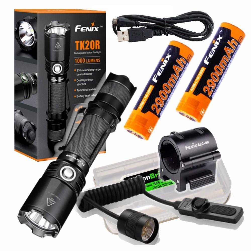 Long duration Tactical bundle FENIX TK20R 1000 Lumen USB Rechargeable LED tactical Flashlight