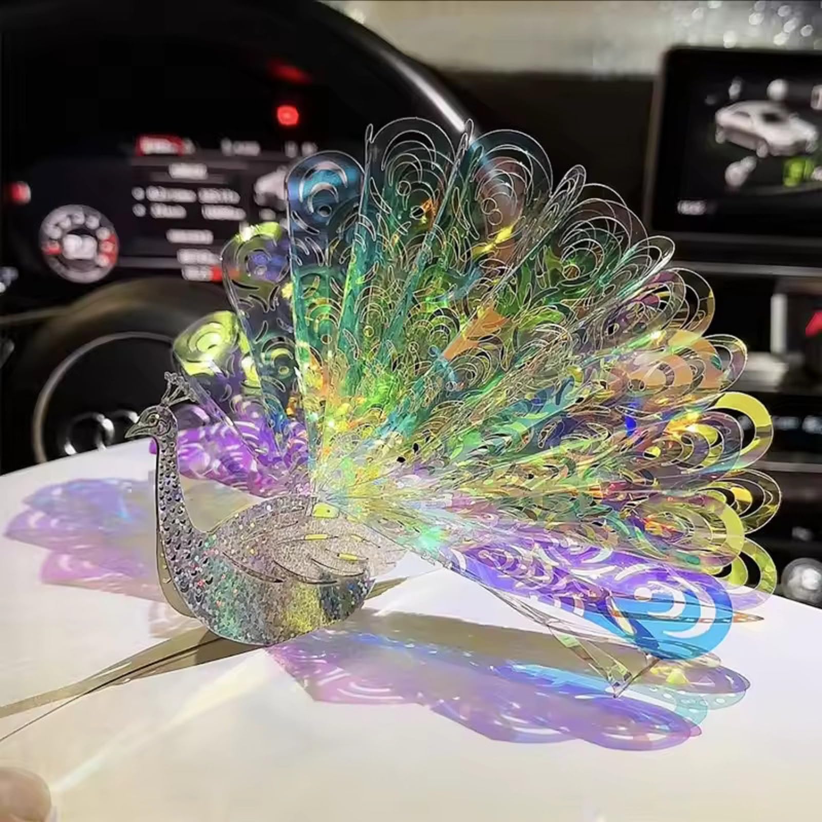 3D Peacock Pop Up Card, Majestic Birthday Gifts Card with Crystal Design, Multipurpose Birthday Greeting Card for Women Men Husband Wife Kids Greeting Cards with Envelope