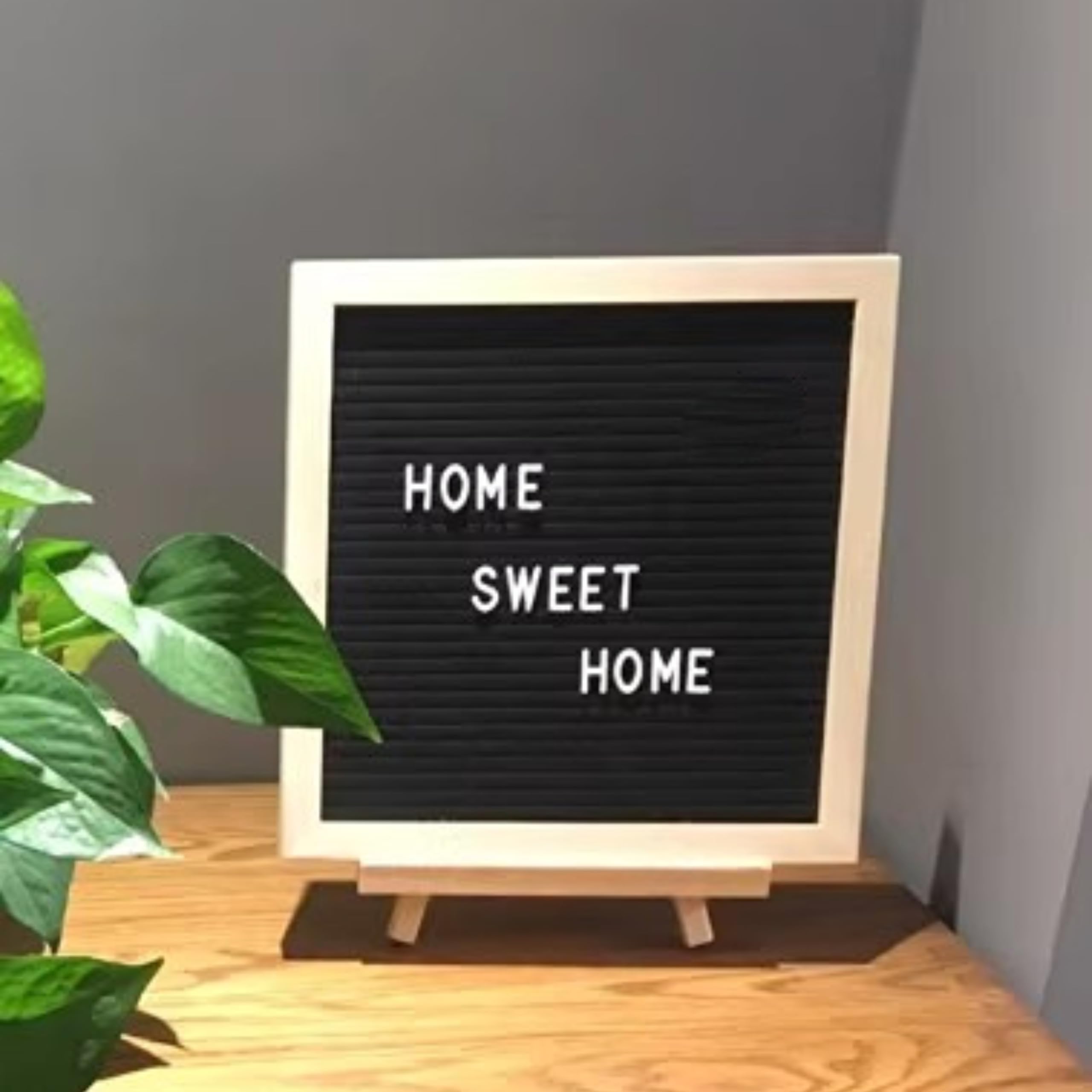 Tableau aux lettres avec des lettres,Letter Board Tableau Lettres Amovibles, 25 x 25cm Message en plastique Lettre Board Sign Lettres modifiables Chiffres pour la décoration de la maison(blanc)