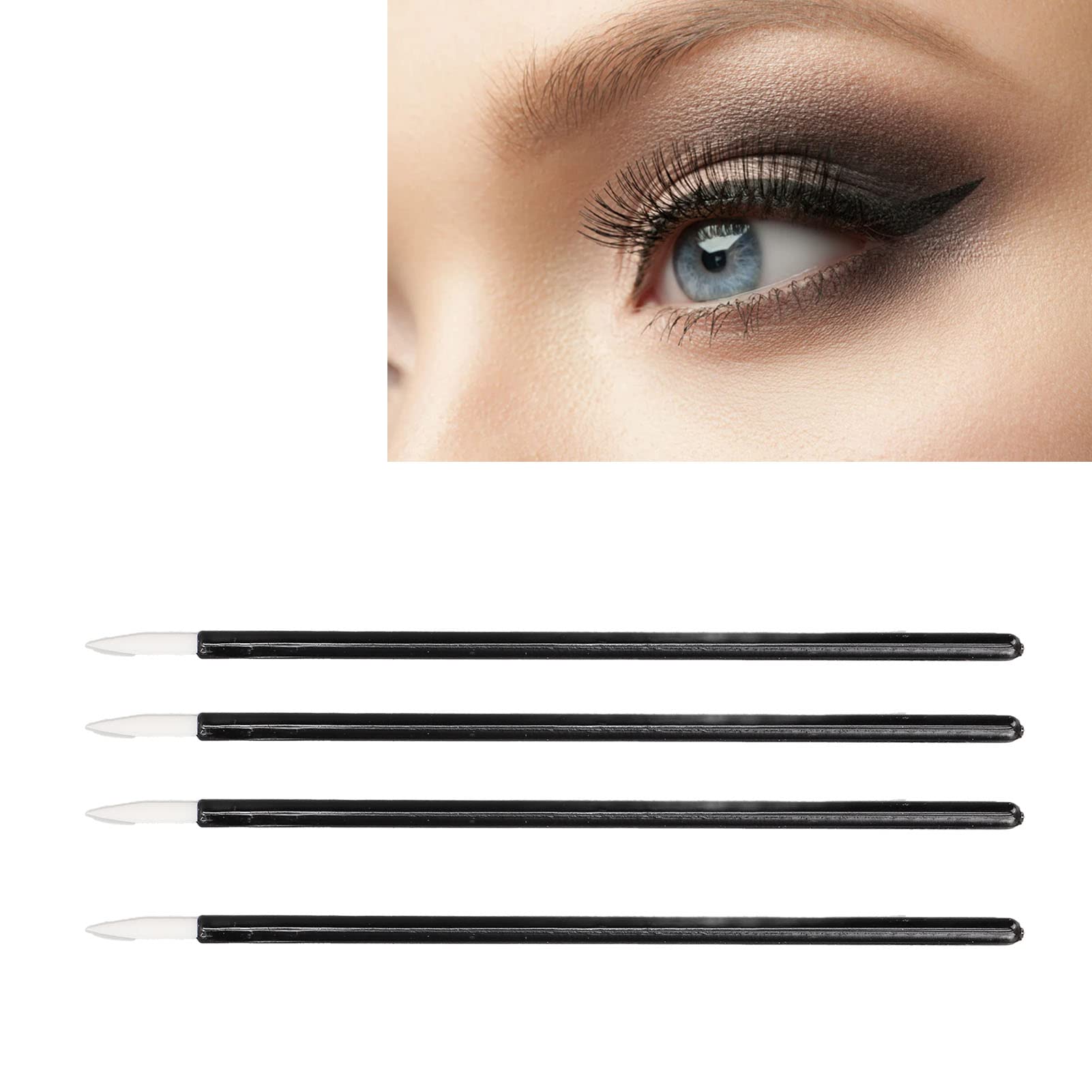 50pcs Thin Tip Disposable Eyeliner Brush, Eyeliner Makeup Brushes - Image 3