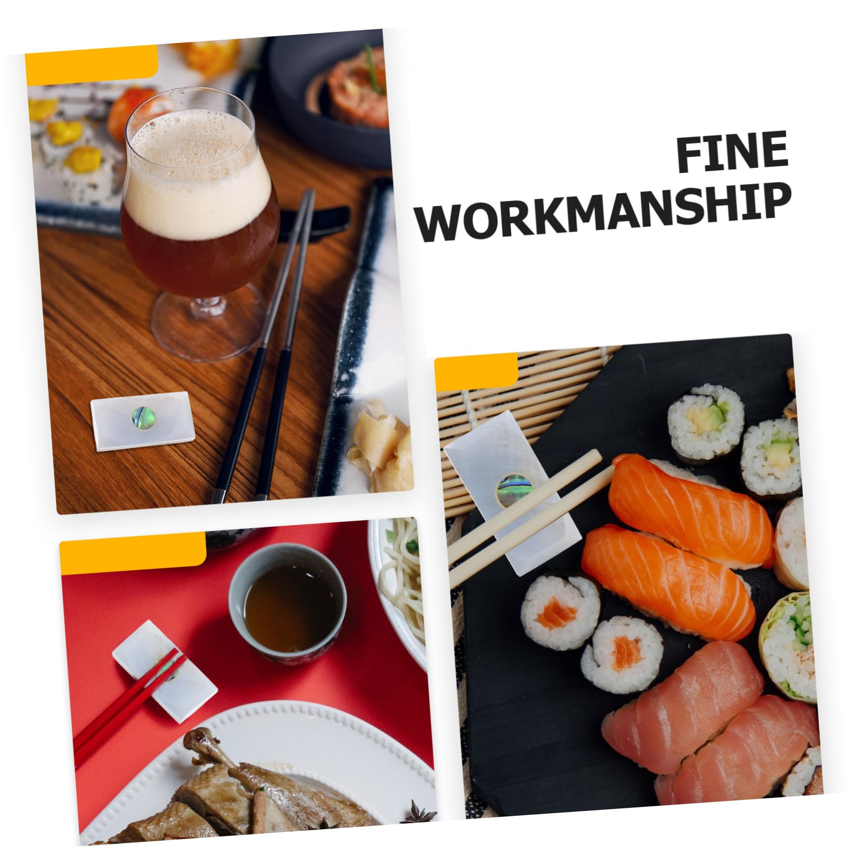 STOBAZA 4Pcs Elegant Natural Shell Chopstick Rests Creative Holders for Home Dining Keeps Tableware Clean for All Occasions Adds Charm to Your Table Decor