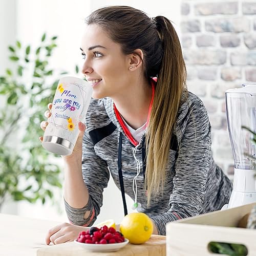 Miniatura 7 de Jucham Regalos de hija e hijo, vaso de 20 onzas para mamá, regalo para la mejor mamá del mundo, regalos para mamá de hija, regalos de cumpleaños