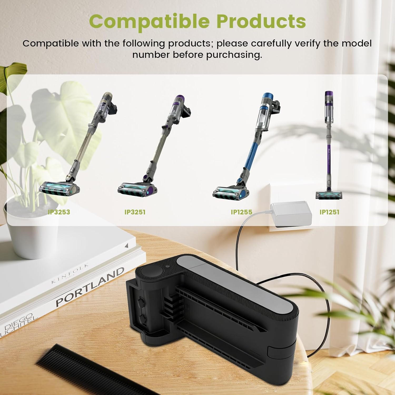 Lnauy 26.3V Charger Compatible with Shark Power Detect Vacuum IP3253 IP3251 IP1255 IP1251,Rechargeable Vacuum Power Adapter XCHRIP1000,Battery XBATR640US Power Supply Cord