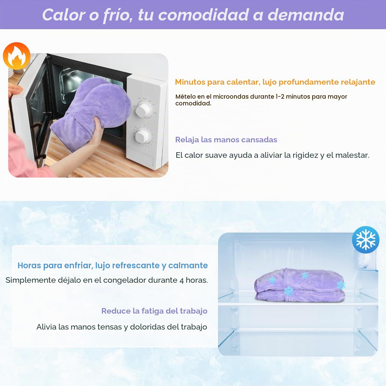 SuzziPad Guantes térmicos para manos de artritis, guantes de artritis para microondas para mujeres para dolor, articulaciones rígidas, túnel carpiano, dedo gatillo, calentadores de manos lavables,
