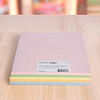 Vista 8 de School Smart Ruled Exhibit Paper, 8-1/2 x 11 Inches, Assorted Colors, 500 Sheets - 085454