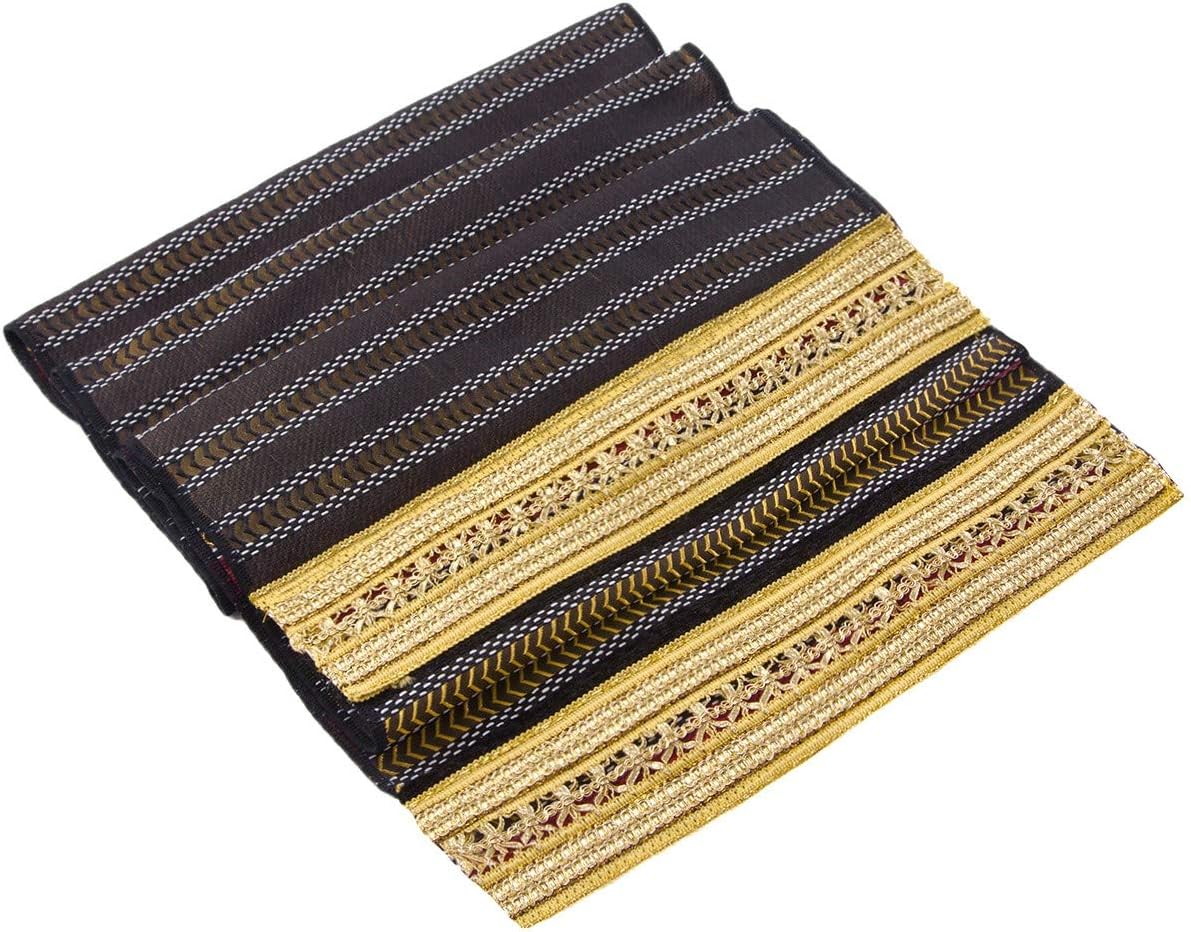 Nupuyai Vintage Stripe Table Runner for Home Coffee Table,European Knitted Wedding Party Decoration 34x157cm Black/Red - Image 5