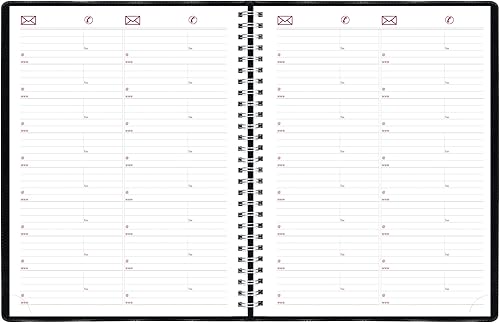 Miniatura 7 de Brownline Agenda semanal esencial 2024, libro de citas, 12 meses, enero a diciembre, encuadernación de doble alambre, 11 x 8.5 pulgadas, negro