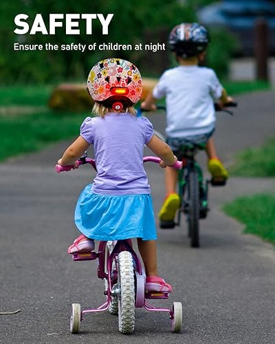 Miniatura 2 de Casco de bicicleta para niños y niñas, cascos ajustables para niños, desde bebé/bebé hasta niños, 1/2/3/4/5/6/7/8 años con luz/talla XS