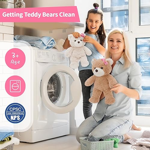 Miniatura 4 de Muiteiur Oso de peluche gigante de 51 pulgadas, peluche de oso grande con gran huella, gran regalo para Navidad, día de San Valentín, decoración de