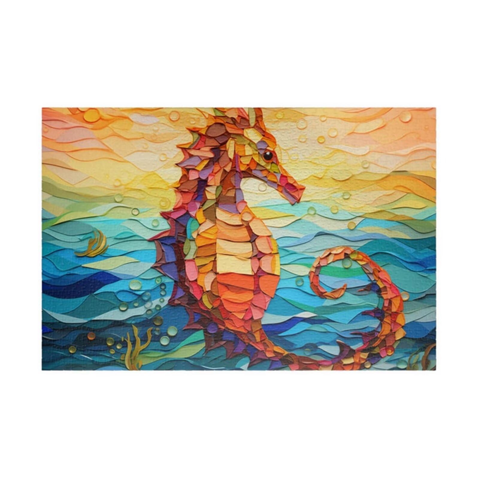 Puzzles 1000 Pièces Adultes Hippocampe Animal 75 x 50 cm Jeu Educatif Puzzle Impossible Puzzle Adultes 1000 Pièces Puzzles