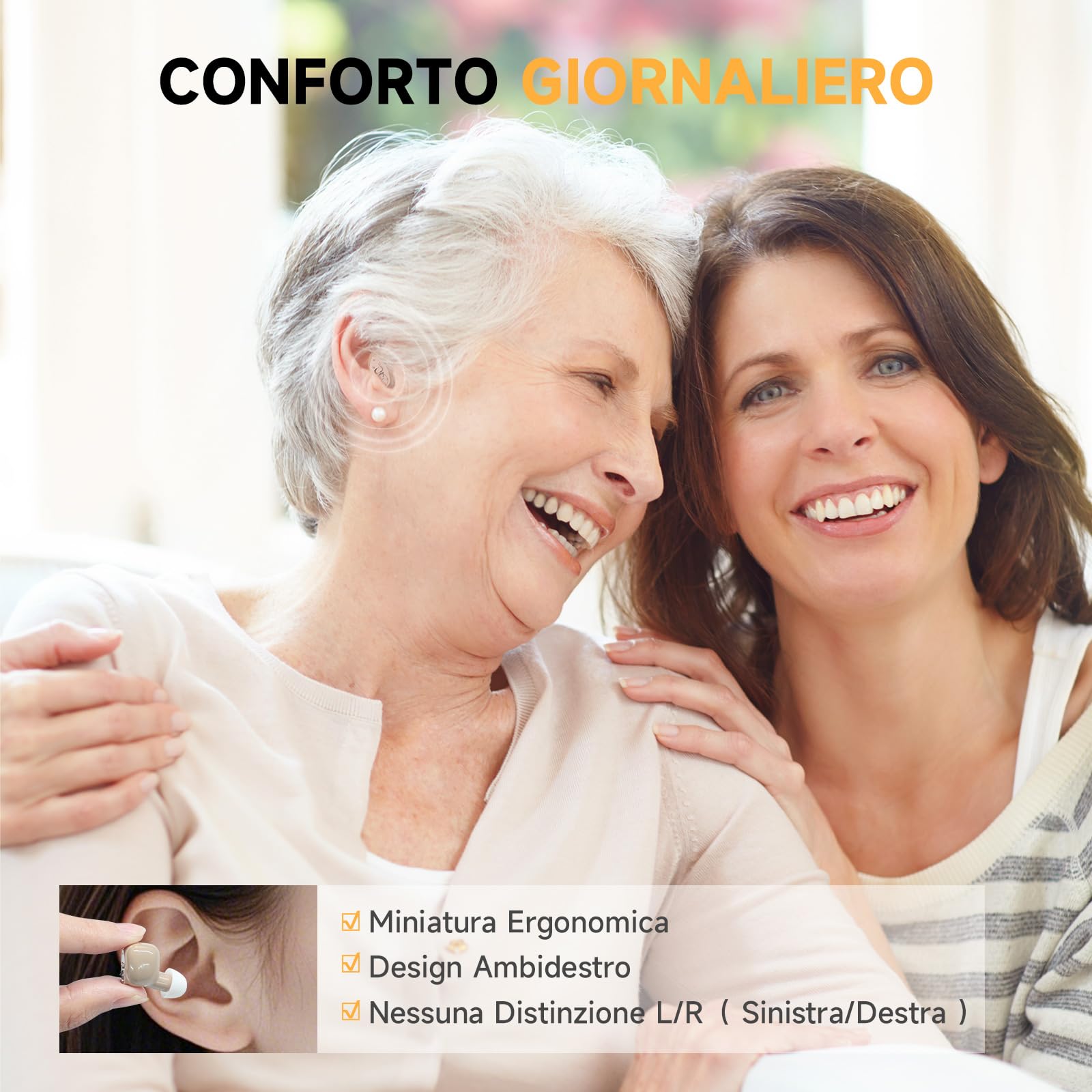 Britzgo Nuovo dispositivo di cancellazione del rumore Compatto e portatile con custodia di ricarica (Beige)